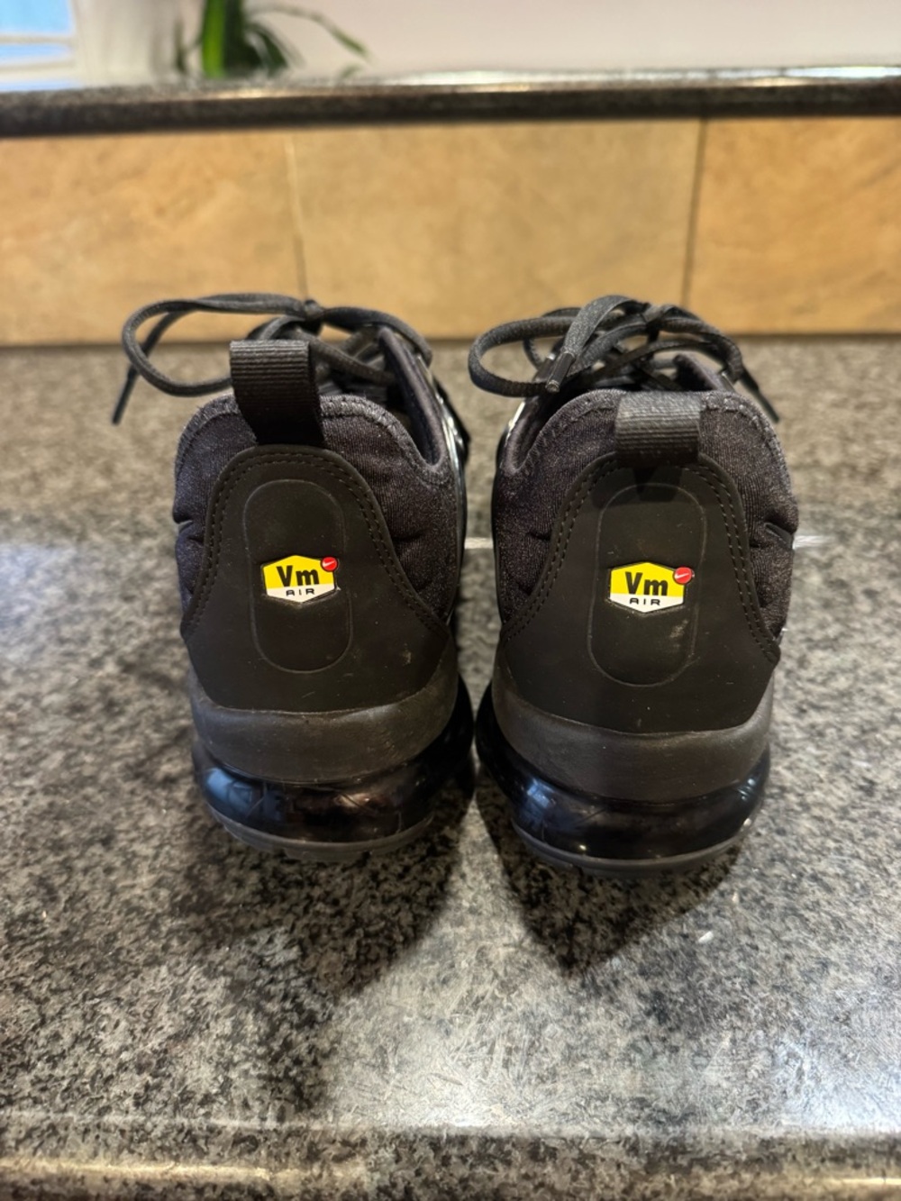 Nike Black VaporMax Plus All-Black Men's Sneakers - Picture 6 of 7